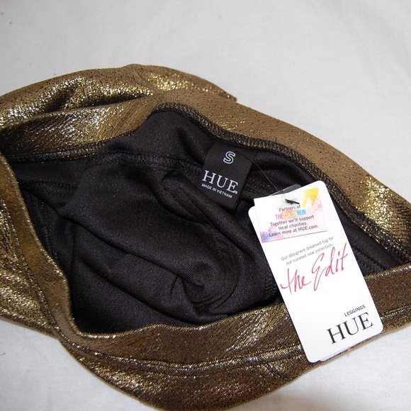 SOLD -- Hue Gold Shimmer Leggings (NWT) - Picture 8 of 8